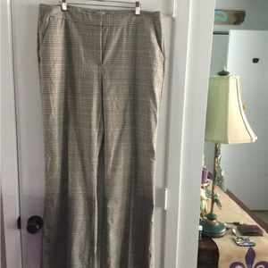 Chicos plaid stylish wide leg trousers